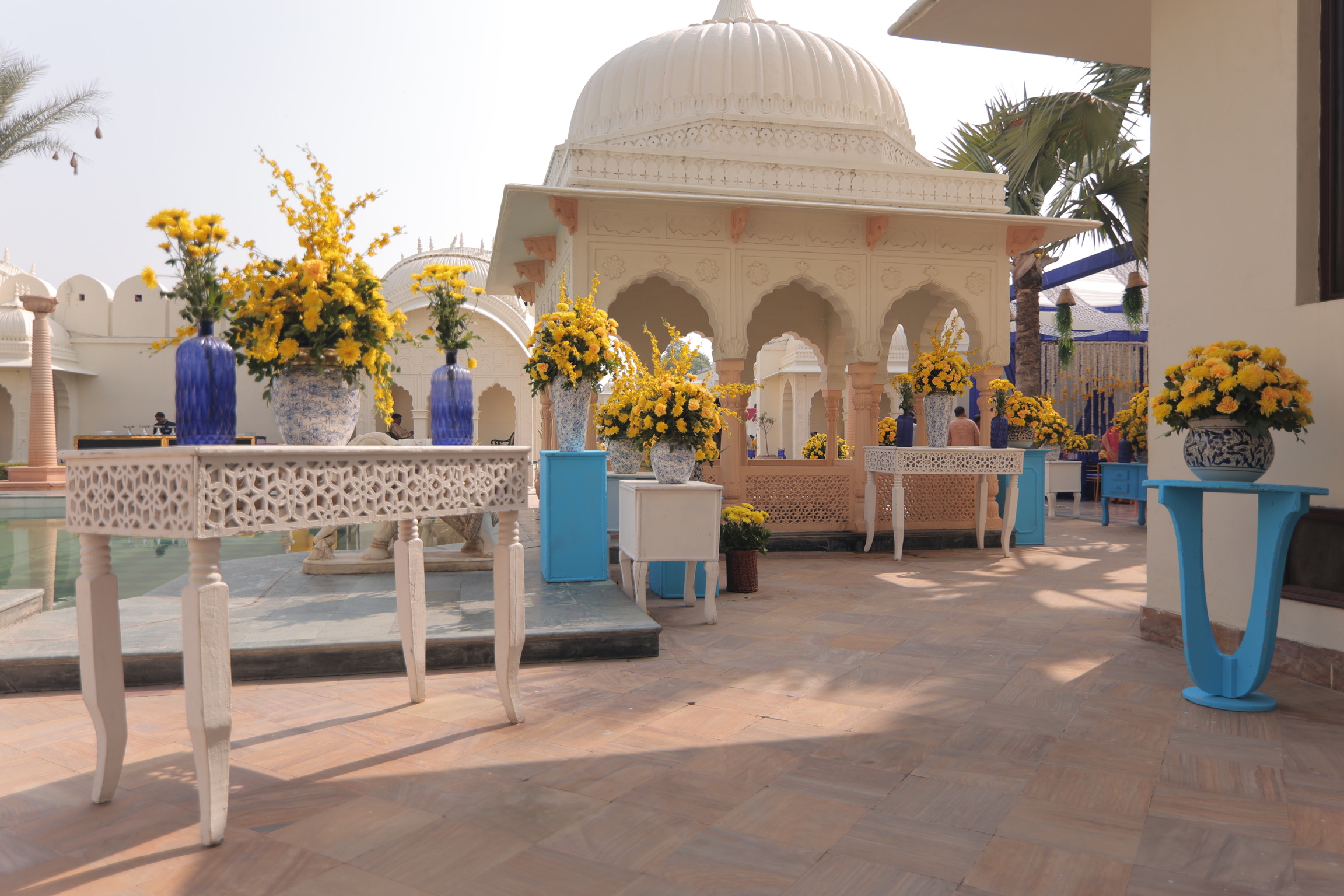 Floral Haldi Decor