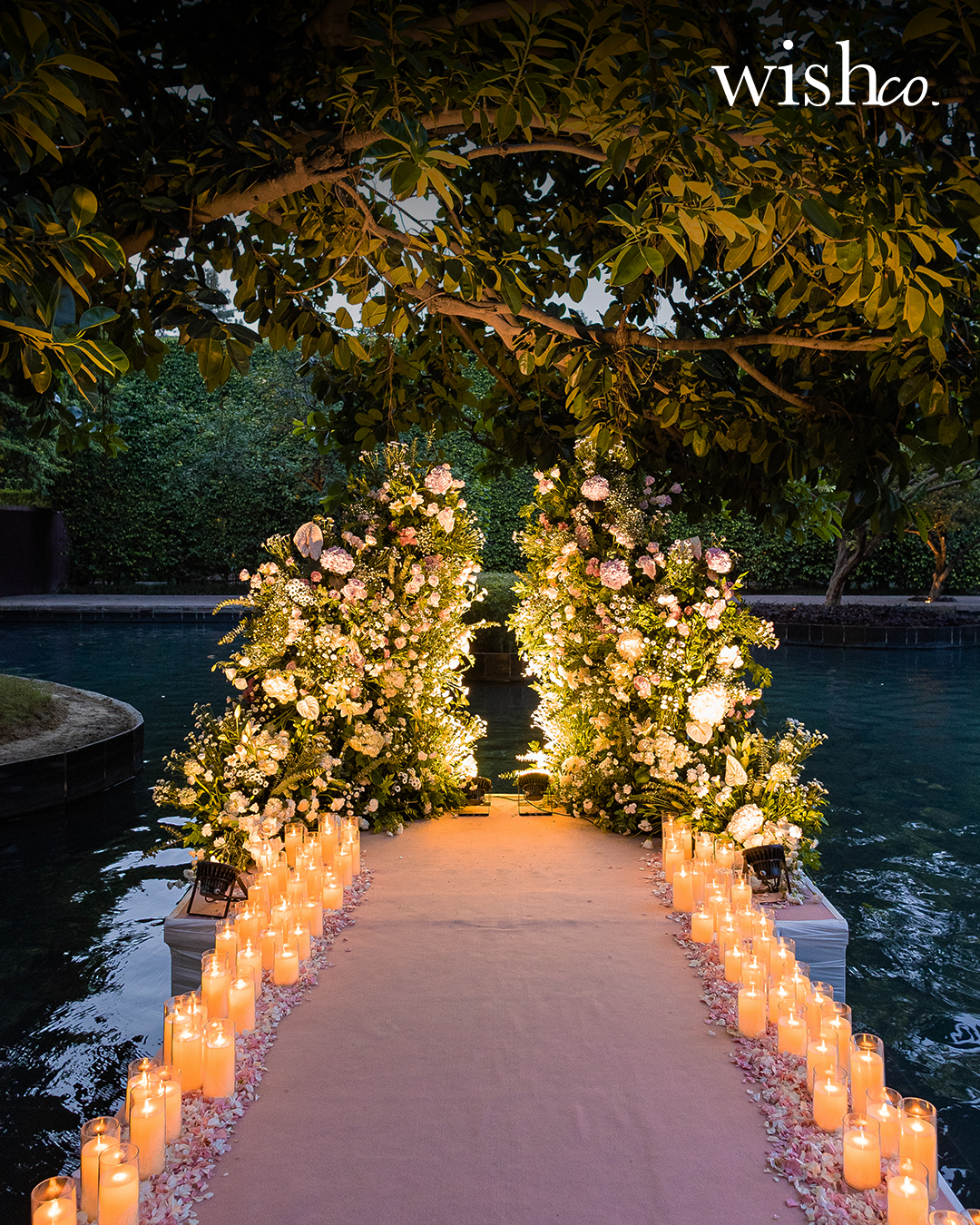 floating floral stage